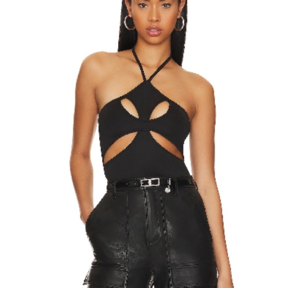 REVOLVE Black Sleeveless Cutout Bodysuit